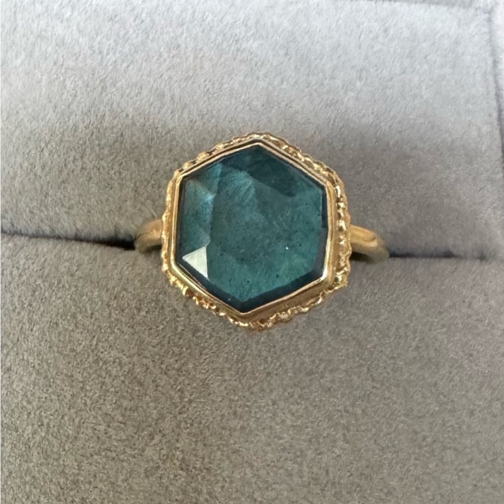 ISO Jamie Joseph Solid Gold Labradorite Ring - Picture 2 of 2